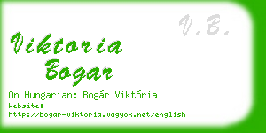 viktoria bogar business card